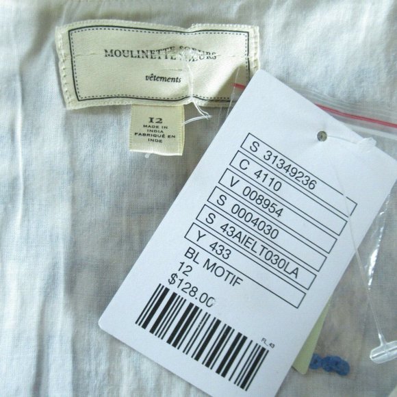 SOLDMoulinette Soeurs Top Embroidered Crop Scallop - Picture 6 of 8